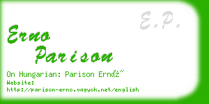 erno parison business card